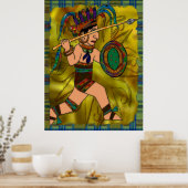 Poster Ancien guerrier Amérindien (Cuisine)