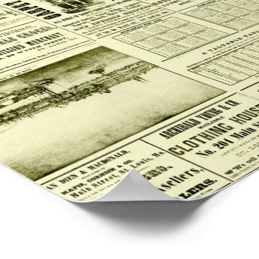 Poster Ancien journal (Coin)