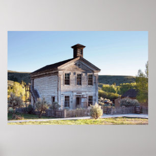 POSTER ANCIEN LODGE ET SHOOLHOUSE MASONIC