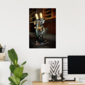 Poster Ancien microscope (Bureau à domicile)
