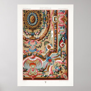 Poster Ancien motif du XVIIIe siècle par Albert Racinet
