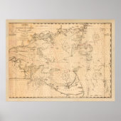 Poster Ancien Nantucket & Cape Cod Map (1894) (Devant)