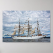 Poster Ancien navire en haute mer (Devant)