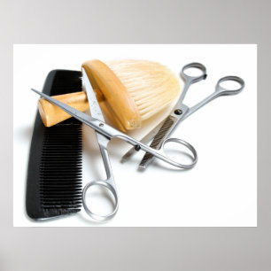 Poster Ancien outil de coiffeur