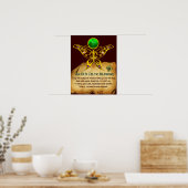 Poster Ancien parchemin de bénédiction irlandais avec pap (Cuisine)