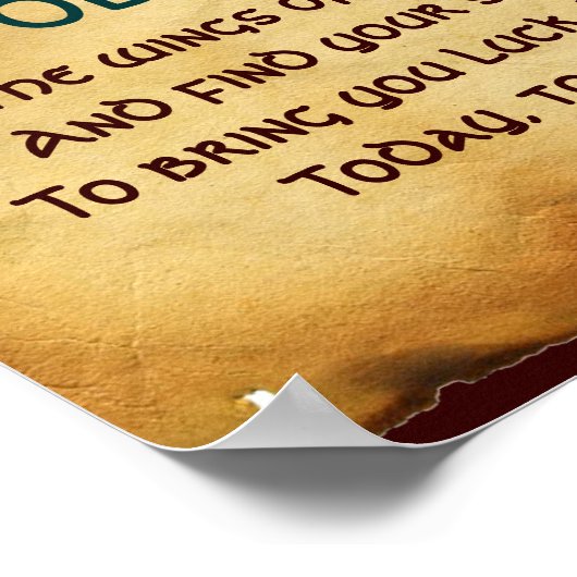 Poster Ancien parchemin de bénédiction irlandais avec pap (Coin)