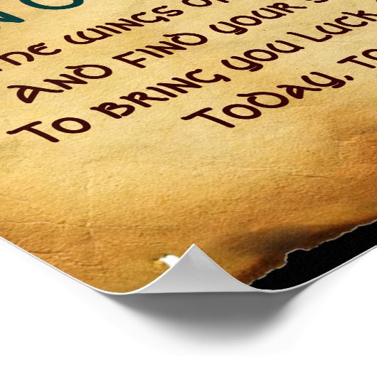 Poster Ancien parchemin de bénédiction irlandais avec pap (Coin)