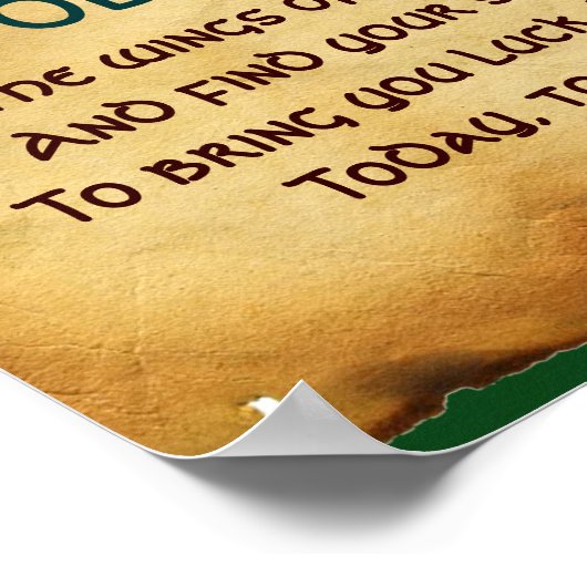 Poster Ancien parchemin de bénédiction irlandais avec pap (Coin)