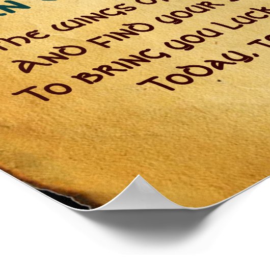 Poster Ancien parchemin de bénédiction irlandais avec pap (Coin)