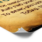 Poster Ancien parchemin de bénédiction irlandais avec pap (Coin)