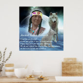 Poster Ancien proverbe indien (Cuisine)