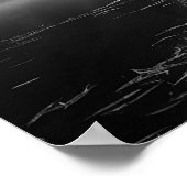 Poster Ancien quai sur le lac B&W photo (Coin)