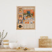 Poster Ancien roi de l'art littéraire perse et paysan (Cuisine)