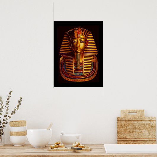 Poster Ancien roi égyptien Tutankhamon Gold Burial Masque (Cuisine)