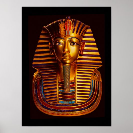 Poster Ancien roi égyptien Tutankhamon Gold Burial Masque (Devant)