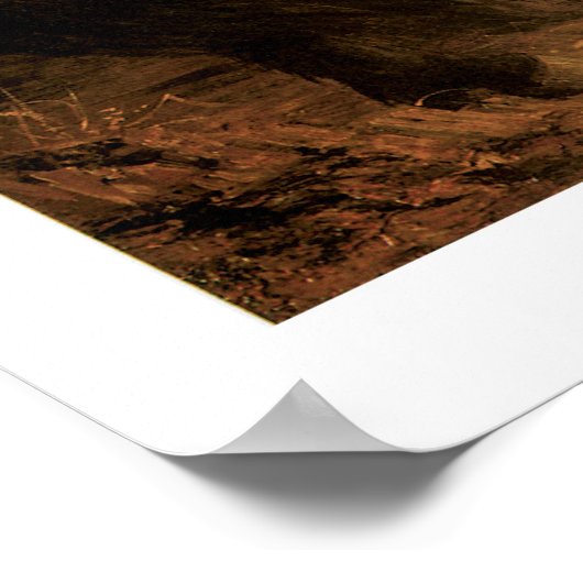 Poster Ancien Scout Indien de l'Ouest Cowboy Art Imprimer (Coin)