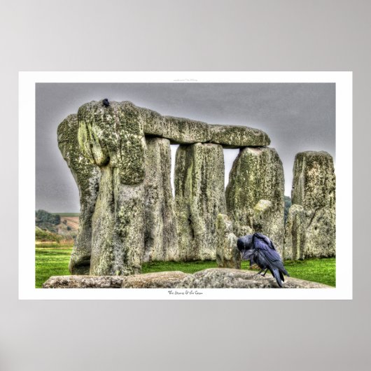 Poster Ancien site de Stonehenge & Preening Crow (Devant)