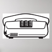 Poster Ancien symbole téléphonique (Devant)