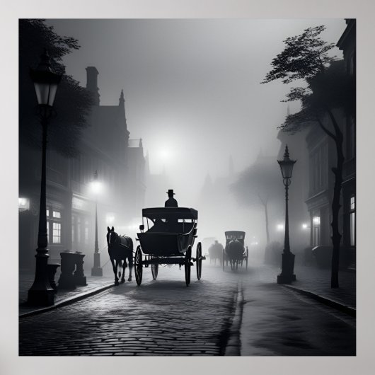 Poster Ancien temps image noir et blanc (Devant)