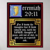 Poster Ancien Testament Jérémie 29 11 Citation illuminée (Devant)