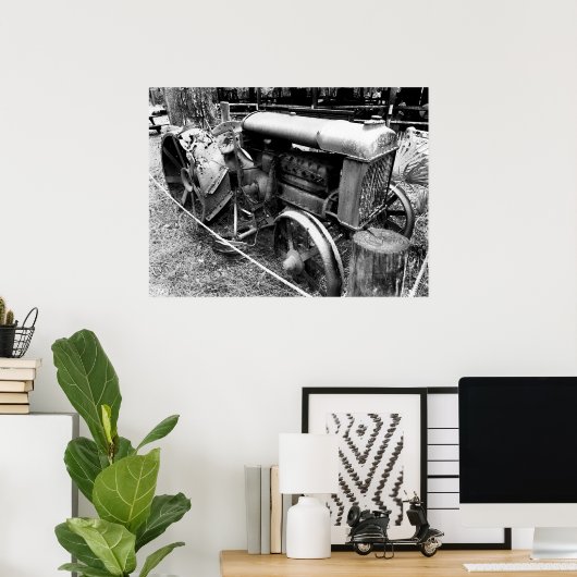 Poster Ancien tracteur (Bureau à domicile)
