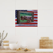 POSTER ANCIEN TRACTEUR QUI SE DÉPLACE DE CADRE-POSTER (Cuisine)