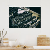 POSTER ANCIEN TYPEWRITER (Cuisine)