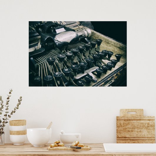 POSTER ANCIEN TYPEWRITER (Cuisine)