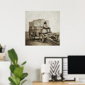 Poster Ancien Wagon de Photographie de l'Ouest de Roger F (Bureau à domicile)