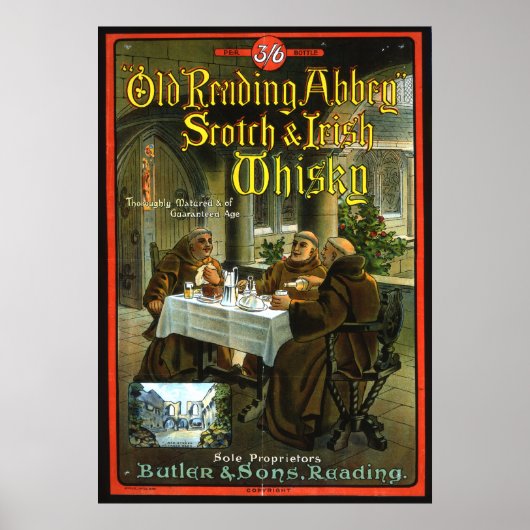 Poster Ancienne abbaye de lecture Whisky (Devant)