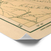 Poster Ancienne banque extérieure et carte du phare de Ch (Coin)