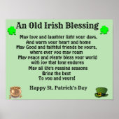 POSTER ANCIENNE BÉNÉDICTION IRLANDAISE (Devant)