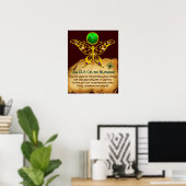 Poster Ancienne bénédiction irlandaise sur parchemin avec (Bureau à domicile)