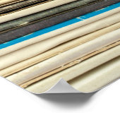 Poster Ancienne boîte de disques empilée en oreiller, vi (Coin)