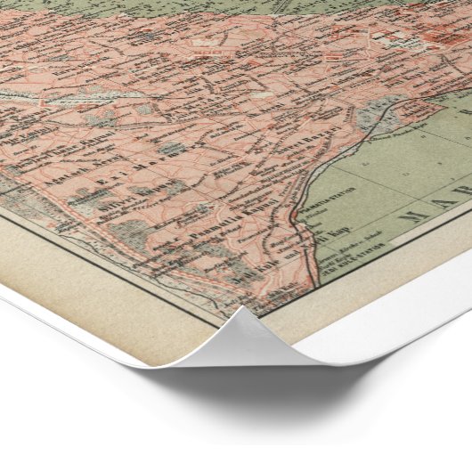 Poster Ancienne carte de Constantinople (Coin)