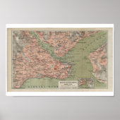 Poster Ancienne carte de Constantinople (Devant)