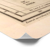 Poster Ancienne carte de l'océan Atlantique (1849) Cha na (Coin)