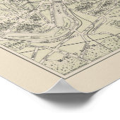 Poster Ancienne Carte De Paris (Coin)