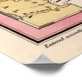 Poster Ancienne carte des Caraïbes (1834) Atlas des Antil (Coin)