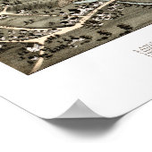 Poster Ancienne carte du Canton, Massachusetts en 1878 (Coin)