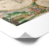 Poster Ancienne carte du monde (Coin)