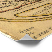 Poster Ancienne Carte du Monde - date inconnue (Coin)