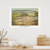 Poster Ancienne carte Extraordinaire de Newark, New Jerse (Cuisine)