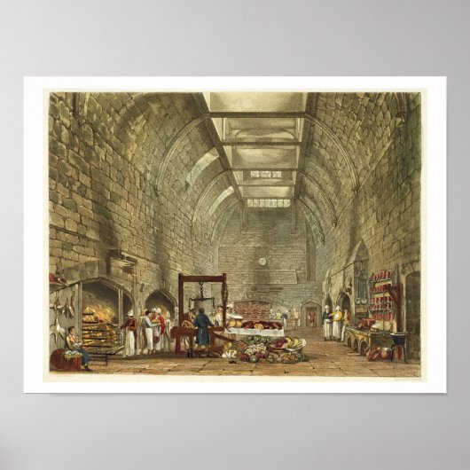 Poster Ancienne cuisine, Château de Windsor, gravée par W (Devant)