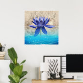 Poster Ancienne Egypte Styled Magic Blue Lotus Flower (Bureau à domicile)