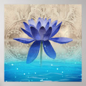 Poster Ancienne Egypte Styled Magic Blue Lotus Flower (Devant)