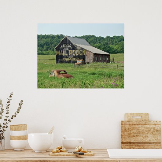 Poster Ancienne grange Pochette de courrier Tabac publici (Cuisine)