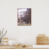 Poster Ancienne grange poutres et radeaux intérieurs (Cuisine)