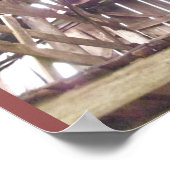 Poster Ancienne grange poutres et radeaux intérieurs (Coin)