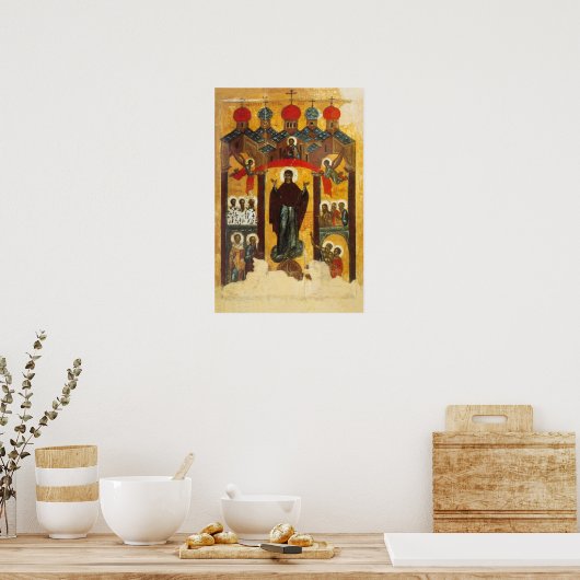 Poster Ancienne icône russe L'Intercession (Cuisine)